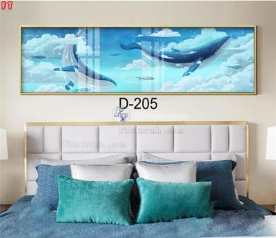 File ảnh File tranh bộ hiện đại D-205 (gốc) cho trang trí nội thất