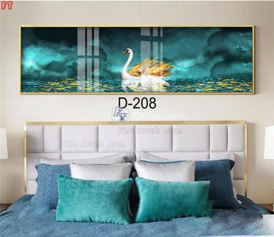 Ảnh gốc file in lụa File tranh bộ hiện đại D-208 chi tiết