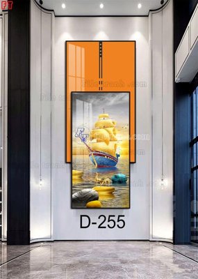 Tải file File tranh bộ hiện đại D-255 (gốc) chủ đề phong thủy