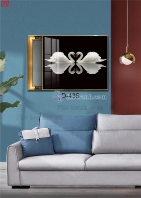 File in trần File tranh bộ hiện đại D-435 (file gốc) hoa văn 3D