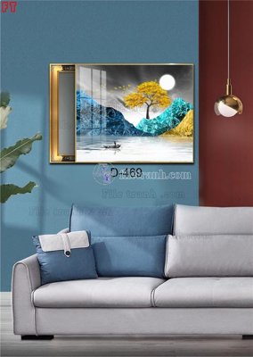 File gốc File tranh bộ hiện đại D-469 (in tráng gương) sang trọng