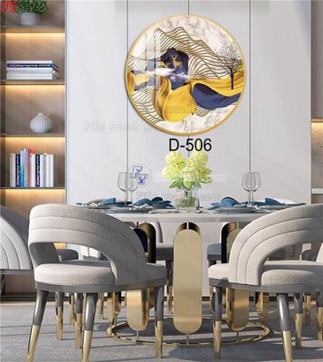 File tranh File tranh bộ hiện đại D-506 (bản gốc) in canvas