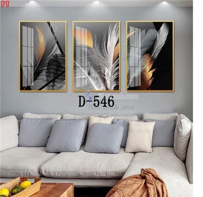 File gốc File tranh bộ hiện đại D-546 (in lụa) họa tiết 3D