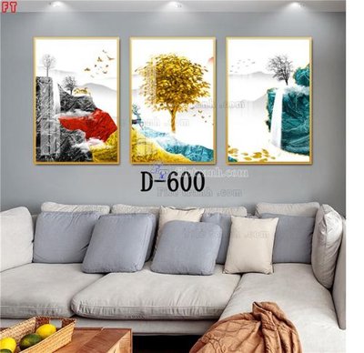 File in trần File tranh bộ hiện đại D-600 (bản gốc) mây trời