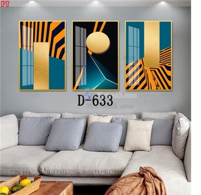 File ảnh File tranh bộ hiện đại D-633 (gốc) in quảng cáo ngoài trời