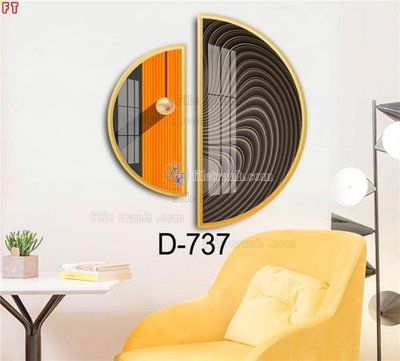 File PSD File tranh bộ hiện đại D-737 (nguyên gốc) chất lượng cao