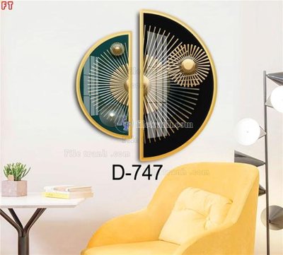 File ảnh File tranh bộ hiện đại D-747 (gốc) trang trí khách sạn