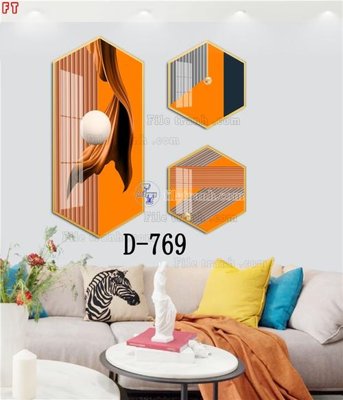 File tranh ảnh gốc File tranh bộ hiện đại D-769 dùng cho in khổ lớn