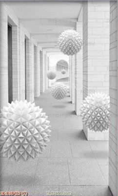 Tải file File tranh đứng lối vào D3D423 (gốc) chủ đề phong thủy