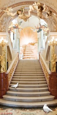 File in mica File tranh đứng lối vào D3D448 (bản gốc) làm vách ngăn