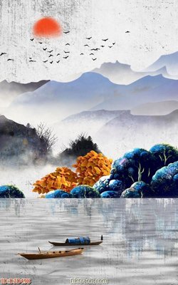 File tranh ảnh gốc File tranh đứng lối vào D3D498 dùng cho in khổ lớn