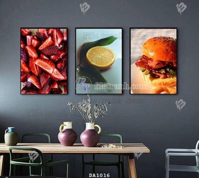Ảnh gốc File tranh phòng ăn đồ ăn nhanh DA1016 (độ nét cao) in tráng gương