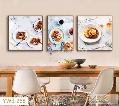 Download file gốc File tranh phòng ăn đồ ăn nhanh DA1054 (in mica) 3D