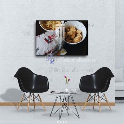 File in trần File tranh phòng ăn đồ ăn nhanh DA12 (file gốc) hoa văn 3D