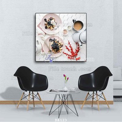 File in lụa File tranh phòng ăn đồ ăn nhanh DA123 (phong cảnh) File tranh phòng ăn đồ ăn nhanh DA123