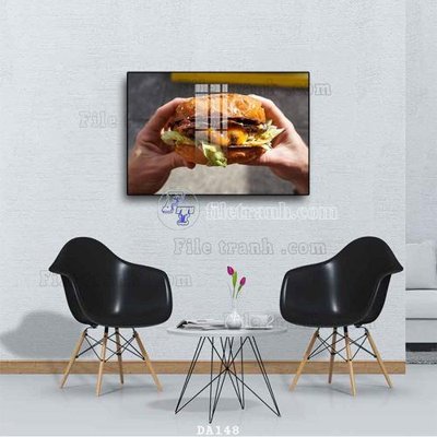 File tranh in tráng gương File tranh phòng ăn đồ ăn nhanh DA148 (siêu nét)