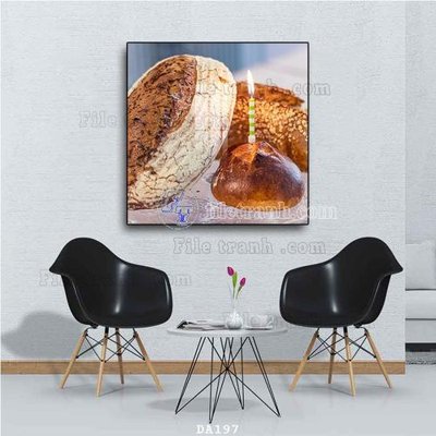 File in trần File tranh phòng ăn đồ ăn nhanh DA197 (bản gốc) bầu trời