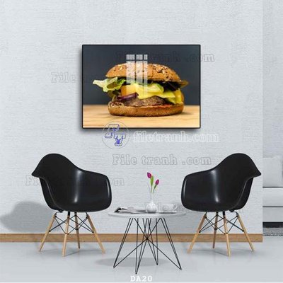 Ảnh gốc File tranh phòng ăn đồ ăn nhanh DA20 (độ nét cao) in tráng gương