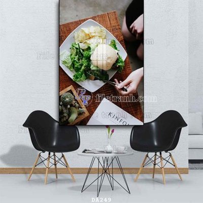 File in mica File tranh phòng ăn đồ ăn nhanh DA249 (bản gốc) siêu trong