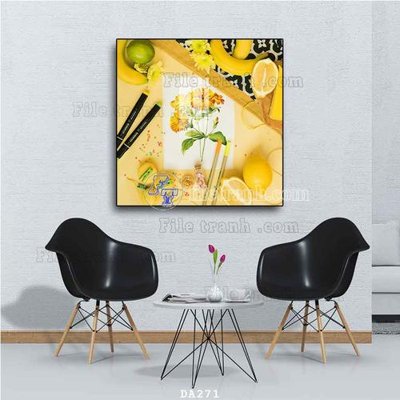 File tranh File tranh phòng ăn đồ ăn nhanh DA271 (ảnh gốc) in trần nhà