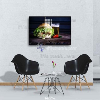 Download file gốc File tranh phòng ăn đồ ăn nhanh DA274 (in mica) trang trí