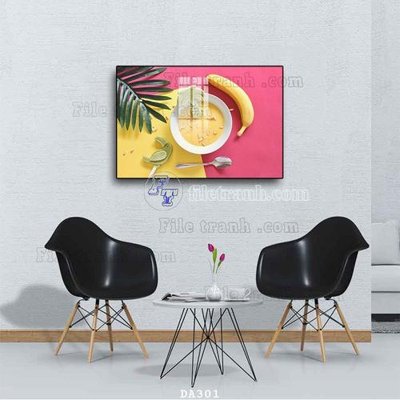 File tranh File tranh phòng ăn đồ ăn nhanh DA301 (gốc) chủ đề thành phố