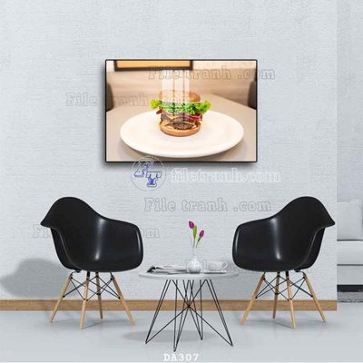 File tranh File tranh phòng ăn đồ ăn nhanh DA307 (bản gốc) treo tường
