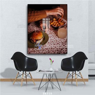 File ảnh File tranh phòng ăn đồ ăn nhanh DA318 (gốc) trang trí khách sạn