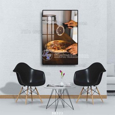 Ảnh gốc File tranh phòng ăn đồ ăn nhanh DA322 (nét căng) in mica