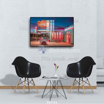 File tranh File tranh phòng ăn đồ ăn nhanh DA344 (gốc) chủ đề trừu tượng