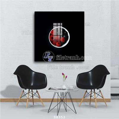 File tranh File tranh phòng ăn đồ ăn nhanh DA352 (gốc) chủ đề động vật