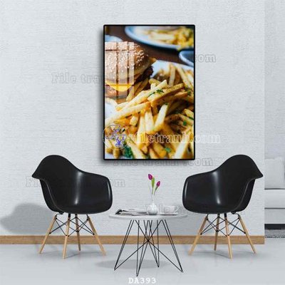 Tải file gốc File tranh phòng ăn đồ ăn nhanh DA393 (in khổ lớn) không vỡ