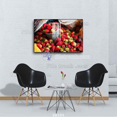 File gốc File tranh phòng ăn đồ ăn nhanh DA399 (in lụa) tranh mã đáo