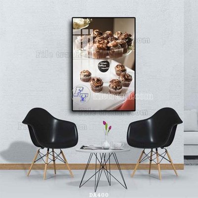 File gốc File tranh phòng ăn đồ ăn nhanh DA400 (in 3D) nghệ thuật