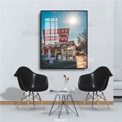 File gốc File tranh phòng ăn đồ ăn nhanh DA449 (phiên bản chuẩn) để in ấn