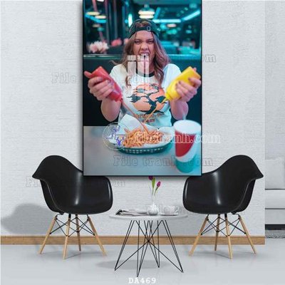 File gốc File tranh phòng ăn đồ ăn nhanh DA469 (in mica) làm bảng hiệu