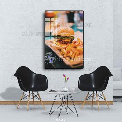 File gốc File tranh phòng ăn đồ ăn nhanh DA47 (PNG) nền trong suốt
