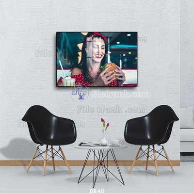 Tải file File tranh phòng ăn đồ ăn nhanh DA48 (ảnh gốc) in gạch men