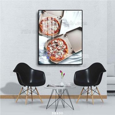 File gốc in mica File tranh phòng ăn đồ ăn nhanh DA490 chất lượng