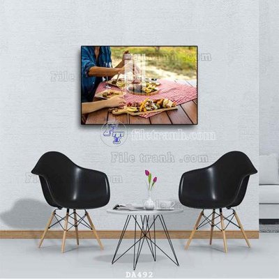 File tranh gốc File tranh phòng ăn đồ ăn nhanh DA492 (bản quyền) Filetranh.com
