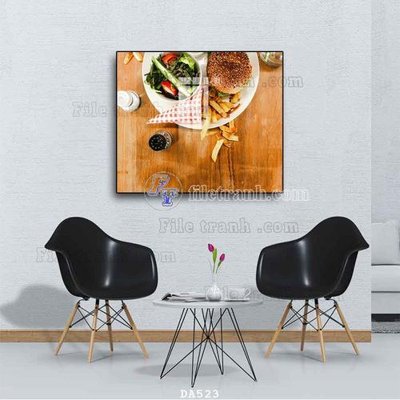 Cung cấp file tranh gốc File tranh phòng ăn đồ ăn nhanh DA523 độc quyền