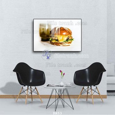 File PSD File tranh phòng ăn đồ ăn nhanh DA53 (bản gốc) độ phân giải cao