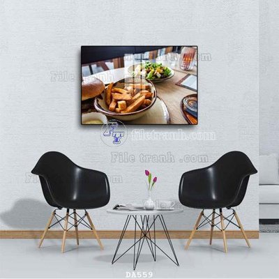 File ảnh File tranh phòng ăn đồ ăn nhanh DA559 (gốc) cho trang trí nội thất