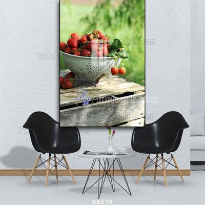 File tranh File tranh phòng ăn đồ ăn nhanh DA570 (gốc) in trên kính