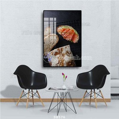 File gốc File tranh phòng ăn đồ ăn nhanh DA576 (in lụa) hoa văn cổ điển