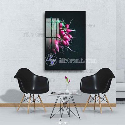 File tranh File tranh phòng ăn đồ ăn nhanh DA595 (bản gốc) in lụa 3D