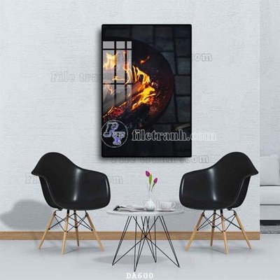 File tranh File tranh phòng ăn đồ ăn nhanh DA600 (gốc) in vải canvas