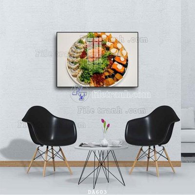 File tranh gốc File tranh phòng ăn đồ ăn nhanh DA603 (bản quyền) file PSD