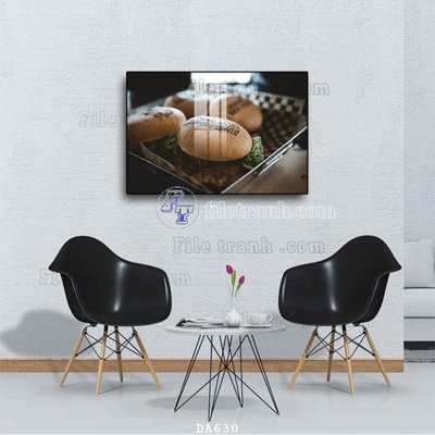 File tranh File tranh phòng ăn đồ ăn nhanh DA630 (ảnh gốc) in trần xuyên sáng
