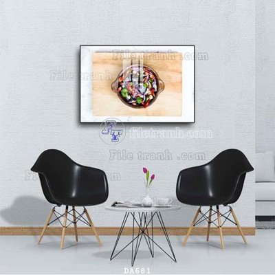 File gốc File tranh phòng ăn đồ ăn nhanh DA681 (in lụa) trang trí tường